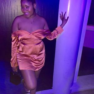 Orange missguided dress